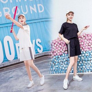 BỘ THỂ THAO SỌC TRƠN NAM NỮ
