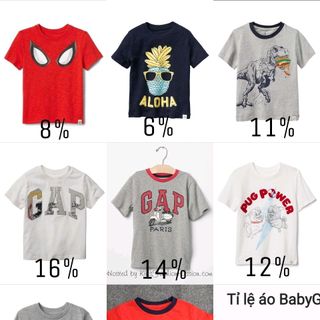 Áo thun bé trai BabyGap Size 1T - 5T