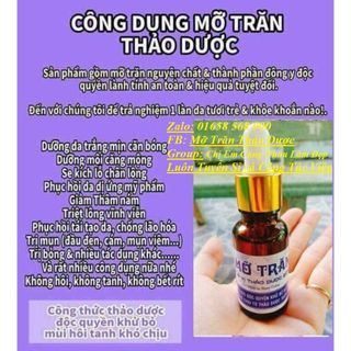 Mỡ Trăn Thảo Dược Trị Mụn Se Khít Lỗ Chân Lông Tẩy Lông Sáng Da Trắng Da Dưỡng Da Trẻ Hóa Làn Da Trị Bỏng