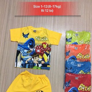 đồ bộ bé trai siêu nhân 8-45 kg