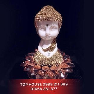 Tượng Phật Thích Ca Mô Ni Đính Đá Pha Lê - Tượng phong thủy - Đồ Chơi xe hơi - Phụ kiện xe hơi