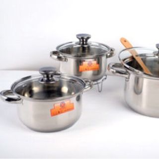 Bộ 3 Nồi Inox MEIMAN nắp kiếng