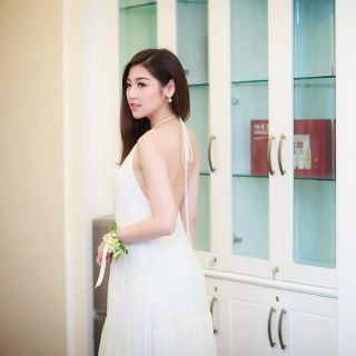 Đầm Maxi Cổ Yếm Hở Lưng M560