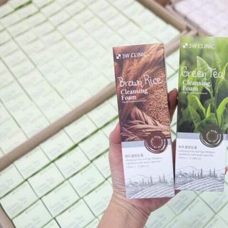 Sữa Rửa Mặt 3W Clinic Brown Rice / Green Tea Cleansing Foam 100ml