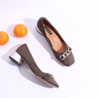 giày bít mũi xích nỉ