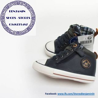 Giày trẻ em hiệu Obaibi Okaidi xuất Đức - cổ cao xanh navy