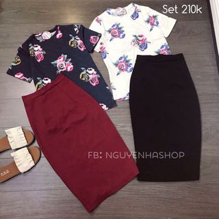 SET CV BÚT CHÌ ÁO HOA