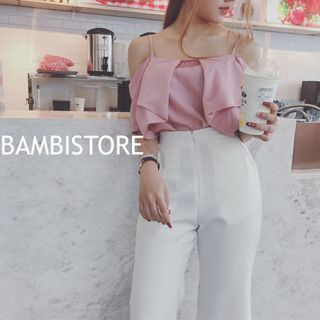 SET ÁO RỚT VAI Quần ống loe