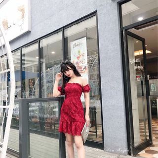 đầm trễ vai đuôi cá