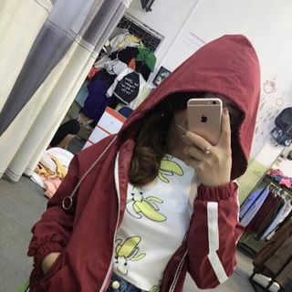 Áo khoác dù NỮ 2 lớp dây xích