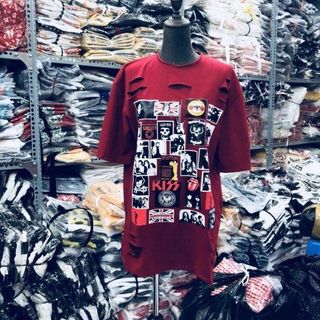 Áo thun form dài in hình cá tính