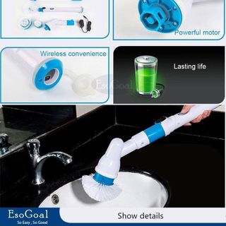 Chổi điện đánh sạch mọi vết bẩn 3 đầu Spin Scrubber