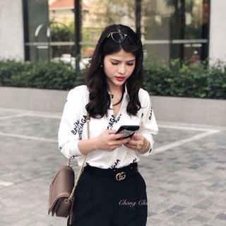 Áo sơ mi nữ có chữ xưởng chuyên sản xuất lg quần áo lớn không qua trung gian