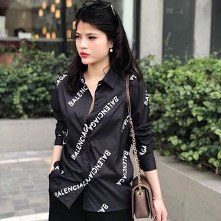 Áo sơ mi nữ có chữ xưởng chuyên sản xuất lg quần áo lớn không qua trung gian