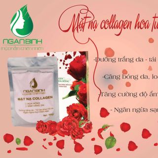 bột mặt nạ collagen tươi hoa hồng