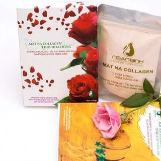 bột mặt nạ collagen tươi hoa hồng