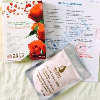 bột mặt nạ collagen tươi hoa hồng