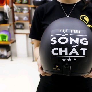 nón bảo hiểm 3/4 trơn in