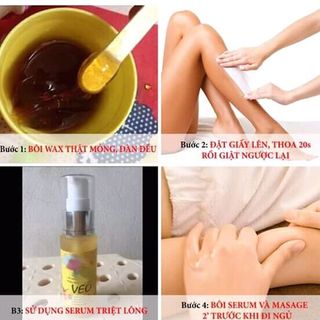 wax lông kèm que gạt và giấy