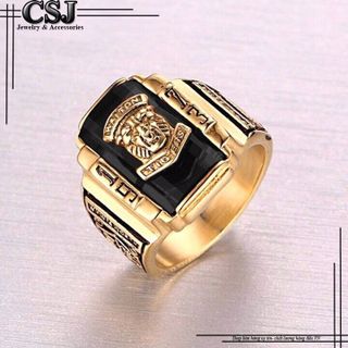 nhẫn inox xi vàng 24k