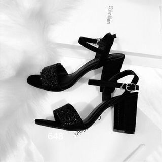 giày sandal got vuông kim tuyến nhũ