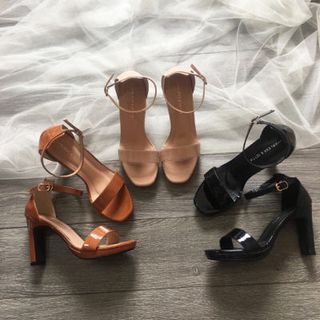 giày got vuông da bong