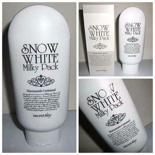MẶT NẠ TRẮNG DA TOÀN THÂN SNOW WHITE MILKY PACK SECRET KEY HÀN QUỐC