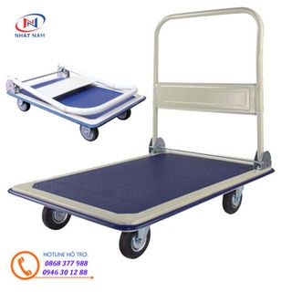 Xe đẩy hàng 4 bánh tải trọng 300kg - xe đẩy mặt bàn HT300