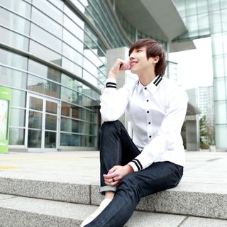 Sơ mi nam trắng phối cổ và tay- Chuyên sĩ hoặc may theo mẫu khách đặt