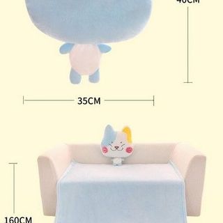 Gối mền mèo con 3 trong 1 nỉ nhung cực mịn bộ chăn gối văn phòng