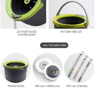 Bộ lau nhà 360 độ Mini Lock and Lock