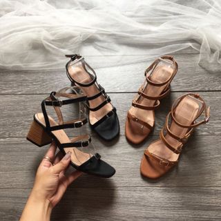 giày sandal got vuông cao quai mảnh