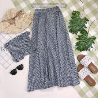 Set áo ống nhíu thun váy