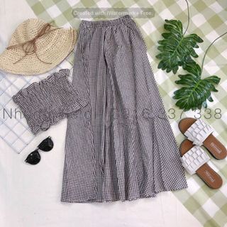 Set áo ống nhíu thun váy