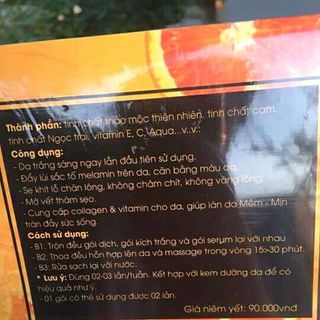 tắm trắng cam