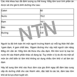 khô tôm đất nguyên chất giá lẻ L1 1400k/1kg L2 1200k/1kg