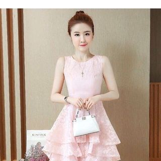 Đầm Mulet Hồng Xanh