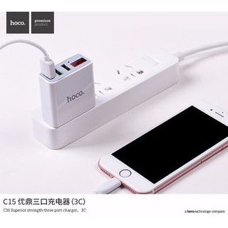 HOCO - Cóc Sạc 3 cổng USB C15