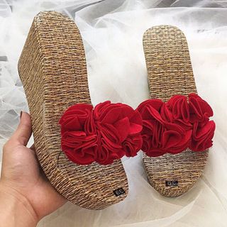 dép xuồng đế Cối hoa
