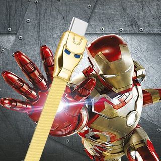 Hoco - Dây Cáp Sạc Micro USB U14 - Có đèn LED - Mặt Nạ Steel Man - 120cm