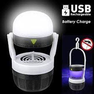 Đèn ngủ bắt muỗi 2X18650 - 2 in 1 - cổng USB - pin 3XAA