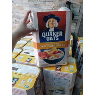 Yến mạch ăn liền nguyên chất Quaker Oats Old Fashioned của Mỹ