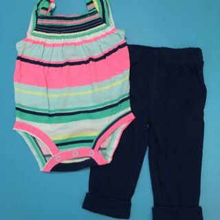 Set 2 bodysuit và legging Carter Cambodia xuất dư