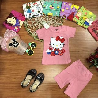 Bộ Carter Borip cộc tay Bé Gái 2-7T