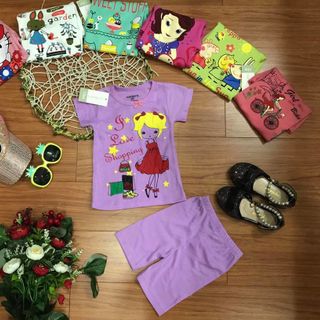 Bộ Carter Borip cộc tay Bé Gái 2-7T