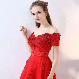 ĐẦM XÒE BẸT VAI ĐÍNH HOA CỰC XINH