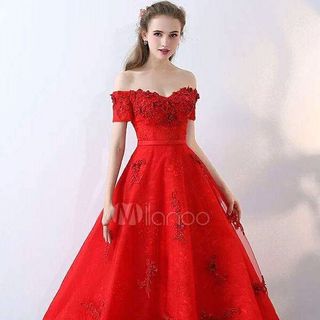 ĐẦM XÒE BẸT VAI ĐÍNH HOA CỰC XINH