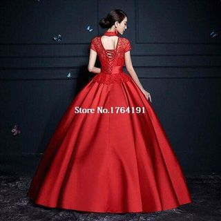 MAXI DẠ HỘI CỔ TÀU ĐÍNH CƯỜM