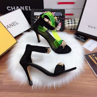 giày sandal cao gót nhọn khóa kéo