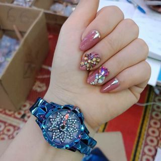 đồng hồ nữ kim loại MH các mầu dây